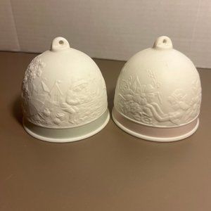 Vintage Lladro Collector’s Society Porcelain Four Seasons Bells, Set of Two (Spr